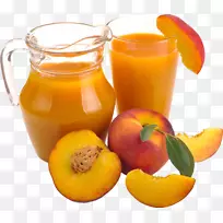 橙汁，颠茄蜜，健康奶昔-桃子
