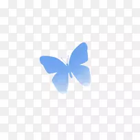 蝴蝶昆虫画夹艺术-蓝色蝴蝶