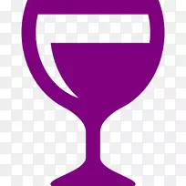 酒杯紫色剪贴画.酒杯