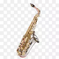 阿尔托萨克斯管或萨克斯管主要黄铜乐器.萨克斯管