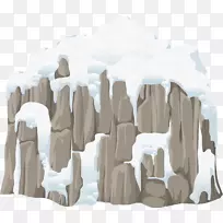 雪图像文件格式.石头和岩石