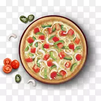 多米诺披萨素食汉堡蔬菜餐厅-非素食食品