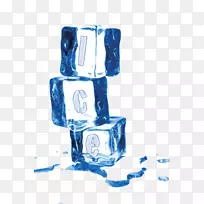 冰片摄影，水冰立方体-冰块