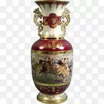 花瓶人工陶器.手绘