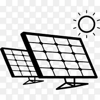 太阳能电池板可再生能源计算机图标太阳能电池板