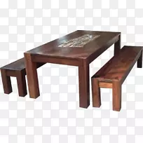 桌子家具石化木镶嵌木桌