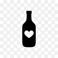 葡萄酒啤酒瓶电脑图标.酒瓶