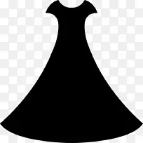 黑白连衣裙剪贴画
