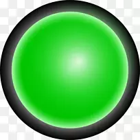 发光二极管电脑图标绿色剪贴画灯