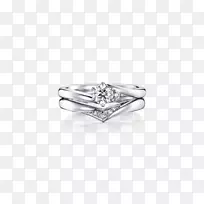 结婚戒指珠宝白金宝石订婚戒指