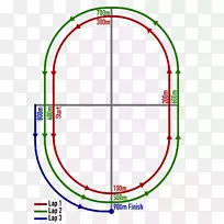 曲线图田径400米全天候跑道