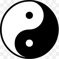 阴阳太极图符号剪贴画-阴阳