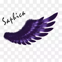翅膀标志紫色剪贴画-天使翅膀
