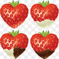 巧克力棒草莓剪贴画-草莓