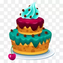 生日蛋糕层蛋糕巧克力蛋糕剪贴画
