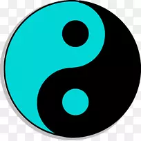 阴阳电脑图标龙夹艺术-阴阳