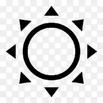 电脑图标太阳符号-太阳PNG