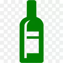 葡萄酒香槟卡瓦做电脑图标瓶-酒瓶