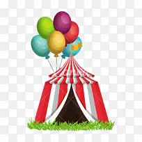 派对帽玩具气球圣诞装饰品-马戏团帐篷