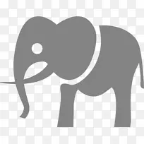 非洲大象符号计算机图标