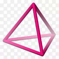 三维空间四面体金字塔形三角形金字塔