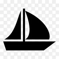 计算机图标帆船黑白帆船剪贴画帆船