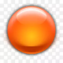 球形橙色剪贴画-提交按钮