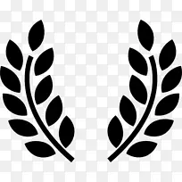 橄榄枝希腊菜符号电脑图标-橄榄花环