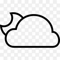 电脑图标气象学天气雨云多云