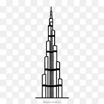 哈利法塔阿拉伯绘图塔摩天大楼-哈利法塔