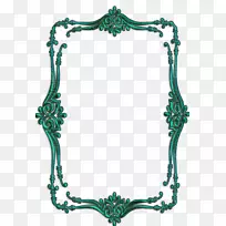 青绿色人体珠宝瓶相框.茶杯框架