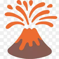 表情符号火山气球热点Android图钉！-火山