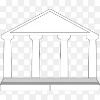 建筑绘画多里卡秩序结构古希腊庙宇-庙宇