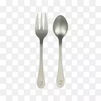 餐具，勺子，叉子，猪肉，厨具，勺子和叉子