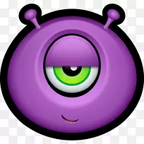 怪物笑脸外星剪贴画放松