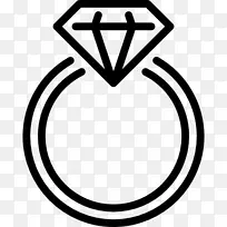 电脑图标钻石订婚戒指