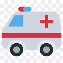 表情符号救护车紧急服务表情-救护车