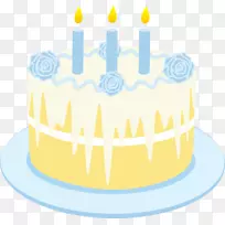 生日蛋糕糖霜和糖霜婚礼蛋糕剪贴画-生日蛋糕