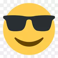 youtube电脑图标表情符号微笑太阳镜表情符号