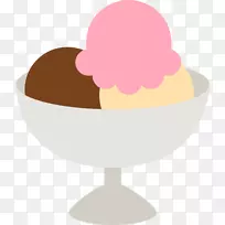 巧克力冰淇淋表情圣代-奶油