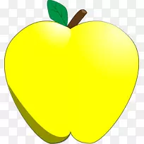 苹果金色美味剪贴画-黄色
