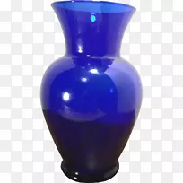 花瓶玻璃钴蓝花瓶