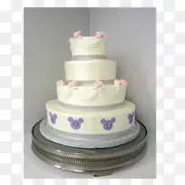 婚礼蛋糕糖霜和糖霜蛋糕装饰-婚礼蛋糕