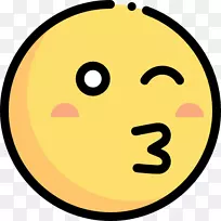 表情笑脸电脑图标表情-吻笑脸
