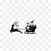 圣诞老人的驯鹿电脑图标圣诞节-圣诞老人雪橇