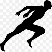 短跑运动-男子剪影