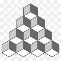 Necker立方体光学错觉Penrose三角错觉