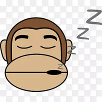 猿猴画夹艺术-睡眠