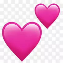 表情符号：爱-粉红色的心