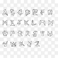 字体、三角形、草书字体、多边形字体